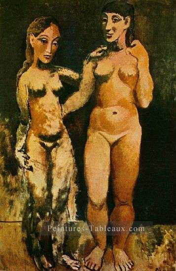 Deux femmes nues 3 1906 cubiste Pablo Picasso Peintures à l'huile